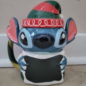Disney Stitch Holiday Mug with Lid-Chalkboard Front